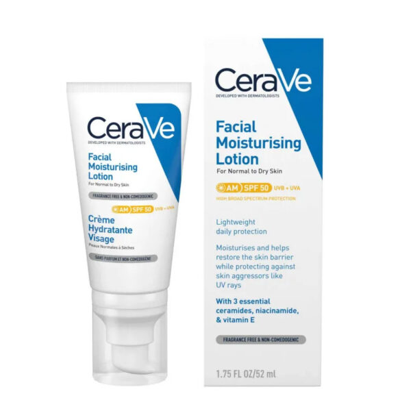 Cerave creme solaire hydratante spf50+52ml