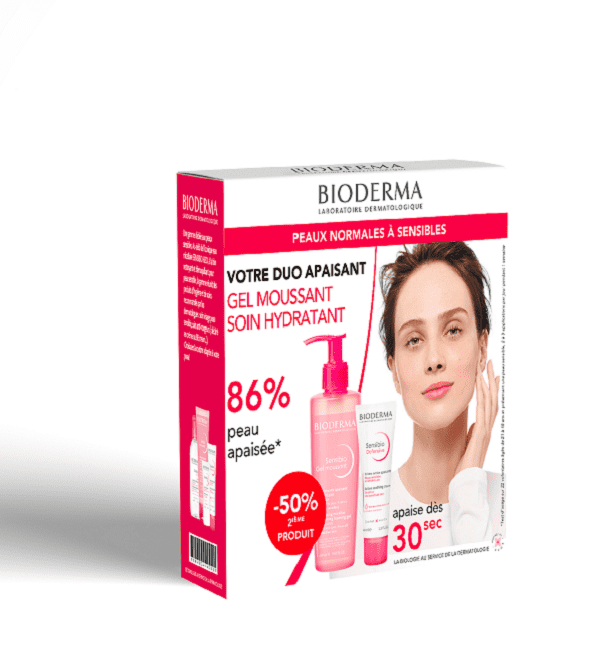 BIODERMA Sensibio Defensive Creme 40ml + Sensibio Gel Moussant 200ml – Image 1